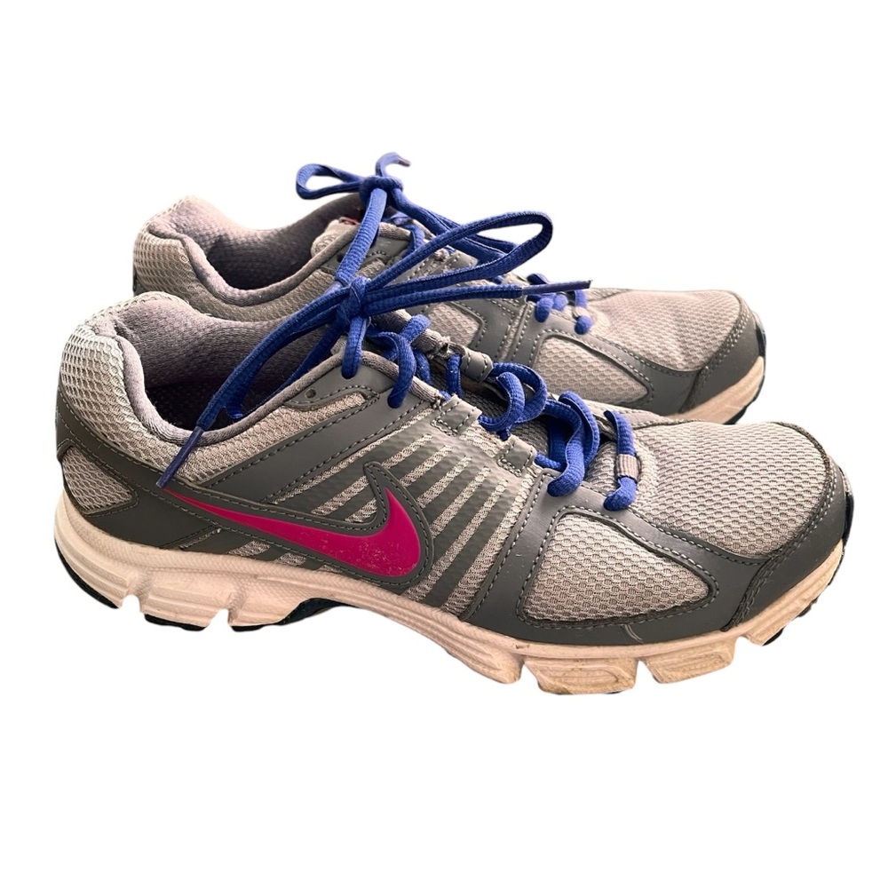 Nike Women Downshifter 5 537571 008 Athletic Running Gray White Sneakers Size 7